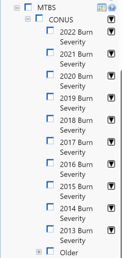 MTBS layer display