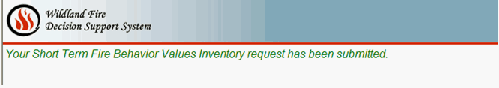 STFB Values Inventory Submitted msg